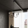 Suspension Acier Noir E27 5 Piccolo