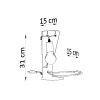 Lampe à poser Acier Noir E27 1 Arby