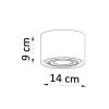 Plafonnier Béton Gris GU10/ES111 1 Basic