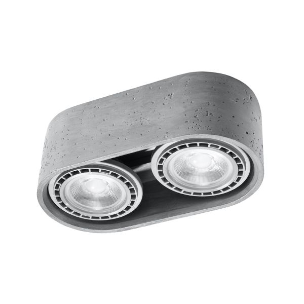 Plafonnier Béton Gris GU10/ES111 2 Basic
