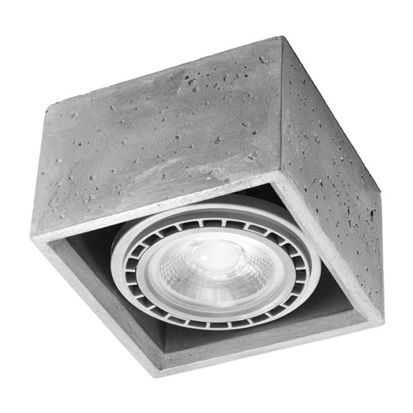 Plafonnier Béton Gris GU10/ES111 1 Quatro