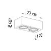 Plafonnier Béton Gris GU10/ES111 2 Quatro