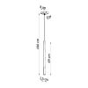 Suspension Acier Noir/Cuivre G9 1 Mozaica