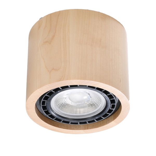 Plafonnier Bois Bois Naturel GU10 1 Basic