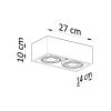 Plafonnier Bois Bois Naturel GU10/ES111 2 Quatro