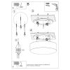 Plafonnier PVC Noir E27 4 Arena