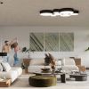 Plafonnier PVC Noir E27 4 Arena