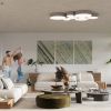 Plafonnier PVC Gris E27 4 Arena
