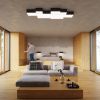 Plafonnier PVC Noir E27 4 Horus