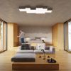 Plafonnier PVC Gris E27 4 Horus