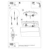 Plafonnier PVC Blanc E27 4 Horus