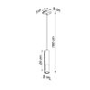 Suspension Acier Noir/Chromé GU10 1 Loopez