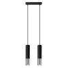 Suspension Acier Noir/Chromé GU10 2 Loopez