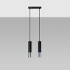 Suspension Acier Noir/Chromé GU10 2 Loopez