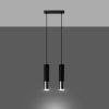 Suspension Acier Noir/Chromé GU10 2 Loopez