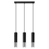Suspension Acier Noir/Chromé GU10 3 Loopez Line