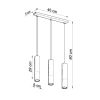 Suspension Acier Noir/Chromé GU10 3 Loopez Line