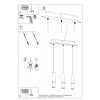 Suspension Acier Noir/Chromé GU10 3 Loopez Line