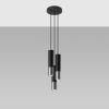 Suspension Acier Noir/Chromé GU10 3 Loopez