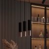 Plafonnier Acier Noir/Cuivre GU10 1 Loopez