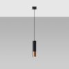 Suspension Acier Noir/Cuivre GU10 1 Loopez