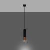 Suspension Acier Noir/Cuivre GU10 1 Loopez