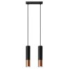 Suspension Acier Noir/Cuivre GU10 2 Loopez