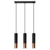 Suspension Acier Noir/Cuivre GU10 3 Loopez Line
