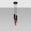 Suspension Acier Noir/Cuivre GU10 3 Loopez