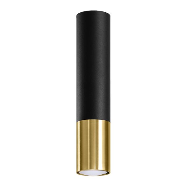 Plafonnier Acier Or/Noir GU10 1 Loopez
