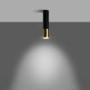 Plafonnier Acier Or/Noir GU10 1 Loopez