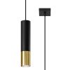 Suspension Acier Or/Noir GU10 1 Loopez