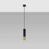 Suspension Acier Or/Noir GU10 1 Loopez