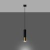 Suspension Acier Or/Noir GU10 1 Loopez