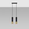 Suspension Acier Or/Noir GU10 2 Loopez