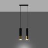 Suspension Acier Or/Noir GU10 2 Loopez