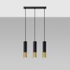 Suspension Acier Or/Noir GU10 3 Loopez Line