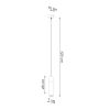 Suspension Béton Gris/Bois Naturel GU10 1 Zane