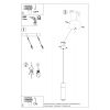 Suspension Béton Gris/Bois Naturel GU10 1 Zane