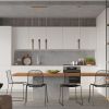 Suspension Béton Gris/Bois Naturel GU10 1 Zane