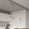 Suspension Béton Gris/Bois Naturel GU10 1 Zane