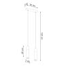 Suspension Béton Gris/Bois Naturel GU10 2 Zane