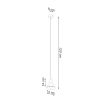 Suspension Acier Blanc E27 1 Taleja