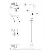 Suspension Acier Blanc E27 1 Taleja