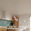 Suspension Acier Blanc E27 1 Taleja