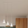 Suspension Acier Blanc E27 1 Taleja