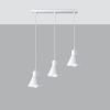 Suspension Acier Blanc E27 3 Taleja