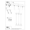 Suspension Acier Blanc E27 3 Taleja