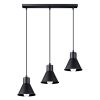 Suspension Acier Noir E27 3 Taleja