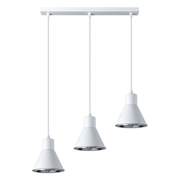 Suspension Acier Blanc ES111 3 Tazila